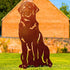 Black Chocolate Labrador Dog Loss Garden Ornament Memorial Statue